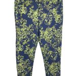 Soft Surroundings  Elisabetta Blue Green Floral Gold Detail Pants W-045 Sz XS Photo 0