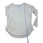 Athleta  cream long sleeve hi low hem tee shirt sz L Photo 7