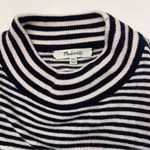 Madewell  Stripe-Mix‎ Ashbury Mockneck Sweater Dark Indigo Navy Blue & White XXS Photo 9