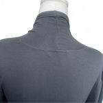 Banana Republic  Dark Grey Stretch Wrap Midi Dress‎ Long Sleeve Size Small Photo 5