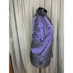 blouse satin geometric 1980s purple teal Photo 6