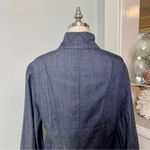 White House | Black Market  Zip Front Denim Jacket Blue 14 Photo 7