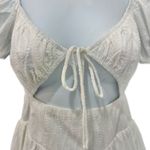 Princess Polly  White Caria Puff Short Sleeve Cut Out Mini Dress size 0 NEW Tags Photo 8