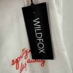 Wildfox Palm Springs Jamie Tee SZ Small NWT T-Shirt White Embroidered Spritzing Photo 6