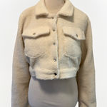 superdown Jacket Womens Cream Trucker Borg Cropped Warm Large Photo 0