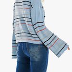 Women's L/S Striped Sweaters Off The Shoulder Size L Photo 5