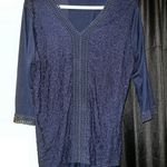 Shannon Ford New York Blouse Blue Size 1X Photo 0