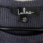 New Lulus Women’s Fit and Fair Ribbed Knit Long Sleeve Denim blue size XS Photo 4