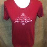 Farm Girl Women’s Crimson “” Tee Photo 1