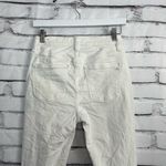 Madewell Y2K High Rise Skinny Cropped Jeans White Frayed Hem Distressed Size 27 Photo 8