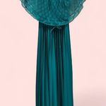 Vintage 70’s aquamarine lace top pleated maxi boho magical mermaid dress Blue Photo 3