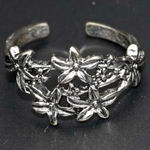 Tropical Plumeria Hawaiian Flowers Ring Silver Photo 0