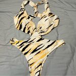 Cupshe X Stassie Cheeky Monokini White Abstract XL Photo 0