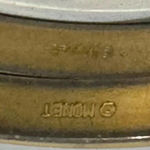 Monet Set Of 2 Vintage  Signed Gold Tone White Black Slender Bangle Bracelets Photo 4