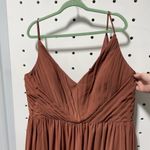 Revelry Penelope Chiffon Dress Rust Size 28 Orange Photo 4