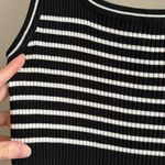 H&M Divided by  Striped Ribbed Tank Top, Black/White, Size Large Photo 12