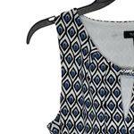 White House | Black Market White House Black Market Women's Top Geometric Ruched Sleeveless Keyhole Small Photo 2