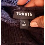 Torrid 3 Plus Size 3/4 Sleeve Cable Knit Back Cut Out Laced Sweater 3x 22 24 Photo 5
