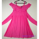 City Chic New!  Fuchsia Romantic Tie Cold Shoulder A-Line Dress,  plus size 20‎ Photo 3