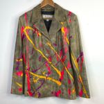 wilson's leather  DIY Paint Splatter Hand Painted Art to Wear Blazer Jacket L Photo 0