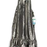 CeCe silver metallic shift party dress high neck women’s Size XSmall Photo 2