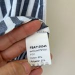 Manuela Stripe Printed Ruffle Cap Sleeve Blouse Top Button Up Size M White Size M Photo 8