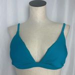 Red Carter  Teal Ribbed Bikini Top with padding adjustable straps Small NWOT Photo 0