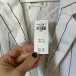 Abercrombie & Fitch New Linen blend Striped Blazer small white black pinstripe Photo 1