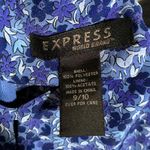 EXPRESS VTG  Blue Floral Print Spaghetti Strap Romper Women's Size 9/10 Photo 6