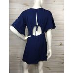Lush Clothing Lush Navy Open Back Bell Sleeve Dress Photo 5