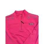 Vineyard Vines Womens  sweatshirt pink 1/2 Zip Stripe SHEP SHIRT Medium M Photo 2
