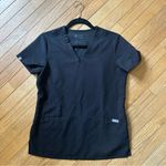 FIGS  Technical Collection V Neck Short Sleeve Scrub Top Womens XS Black Photo 0