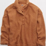 Aerie  Quarter Snap Teddy Fleece Pullover Sweatshirt Photo 0