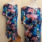 St. John Watercolor Floral Silk Dress Photo 5
