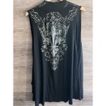 Vocal Y2K Vintage Duster Vest Sz Large  Studded Embellishment Black Rock 2000’s Photo 4