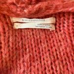 Anthropologie  Nuria Textured Chunky Cardigan Small Orange Coral Photo 3