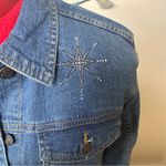 Embellished jean jacket Small NWOT Blue Photo 1
