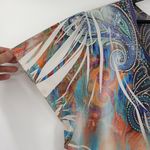 Unity World Wear Boho Sequin Top Sz 3X Y2K Paisley Festival Southwest Hippie Orange Photo 4