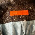 Cynthia Steffe wool tweed Peplum coat rabbit fur trim size 4 Photo 10