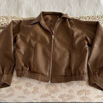 Target  Leather Jacket Brown Photo 0