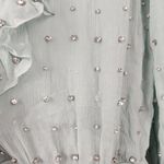 Retrofête Retrofete Lennon Embellished Silk Chiffon Dress in Green Size XS NWT Long Sleeve Photo 11