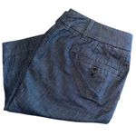 Ann Taylor  LOFT Chambray Bermuda Shorts High Waist Dress Casual Dark Wash Size 8 Photo 10