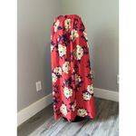 Boohoo  Maxi STRETCH WAIST Skirt Size 16 Red Floral Gypsy Boho Festival NWT #196 Photo 3