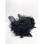 Azalea Wang Pointed Toe Heels Size 7 Black Birdie Fabric Upper Slip On Photo 2