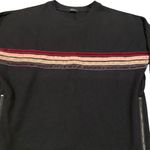 Rails  Marlo velvet striped sweatshirt S Black Cozy Loungewear Photo 5