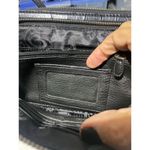 Brighton Black Leather Crossbody Bag With Zippered Pockets & Adjustable Strap Photo 3