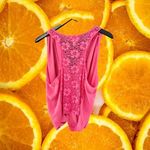 AMBIANCE‎ Apparel Pink Sleeveless with Lace Flowered Back Size L Photo 2