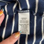 ATM Anthony Thomas Melillo Women M Blue White Stripe V Neck Dress Knit Pockets Size M Photo 10