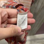 easel Mixed Media Stripe Plaid Tunic Loose Fit Tshirt Linen Blend Photo 5