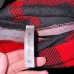 Acting Pro  Red and Black Buffalo 🦬 Plaid Cowl Neck Sweater Photo 2